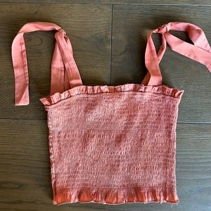 TCEC tie tank top salmon colored